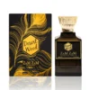 DESERT WOOD 100ml perfume bottle close-up showing woody oriental fragrance by ZamZam Perfumes with 36-48 hour longevity and authentic oud notes